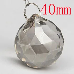 40pcs Lot 40mm Smoked Gray Faceted Crystal For Chandelier 40pcs Lot 40mm Smoked Gray Faceted Crystal For Chandelier Parts Curtain Hanging