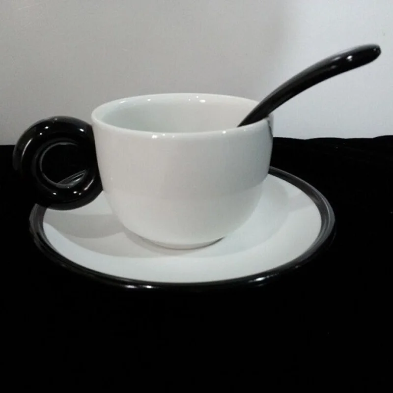 

Coffee Cup Set China Ceramic Coffee Cup Drink Holder Clip Use Home Office Simple Pottery Coffee Cup Eco-friendly Porcelain Cup