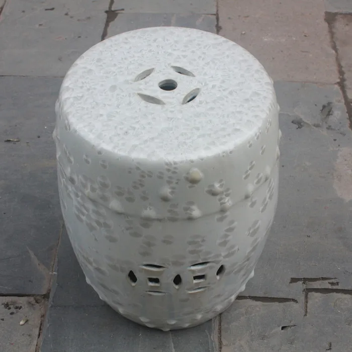 Jingdezhen Porcelain chinese garden stools Ceramic toilet stool bathroom stool dressing ceramic white stool (1)