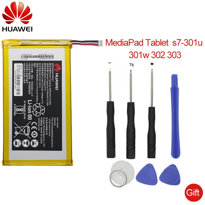 

Hua Wei Original Replacement Tablet Battery HB3G1 for Huawei S7 S7-301U 301W 302 303 (7 inch) 701 931 4000mAh Battery