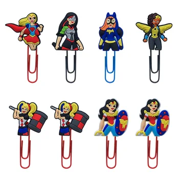 

50Pcs Cartoon Super Hero Girls Hero Bookmark For Books DRAGON BALL-5 Paper Clip School Supplies DIY Decoration For Kids Gifts