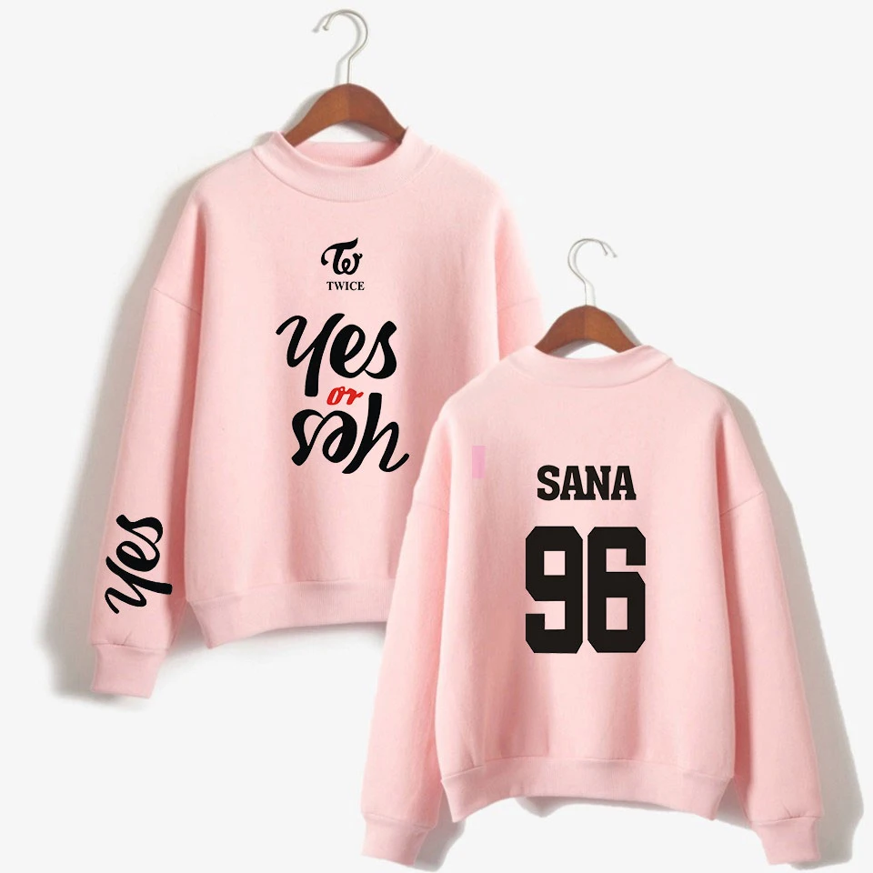 

TWICE YES OR YES Printed Sweatshirts Hoodies Twice Abum Korean Kpop Hoodie Sweatshirt Men/Women Autumn Winter Tracksuit Tops