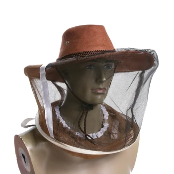 

Professional Beekeeping Hat Beekeeper Anti-bite Hat Full Face Neck Wrap Protector Net Outdoor Anti-mosquito Mask Cap