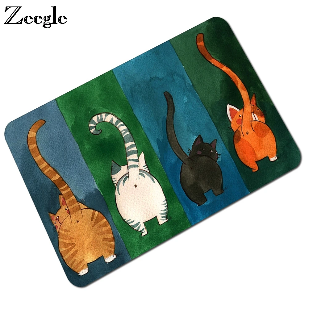 Animal Printed Funny Mats For The Hallway Dust Proof Entracnce Door