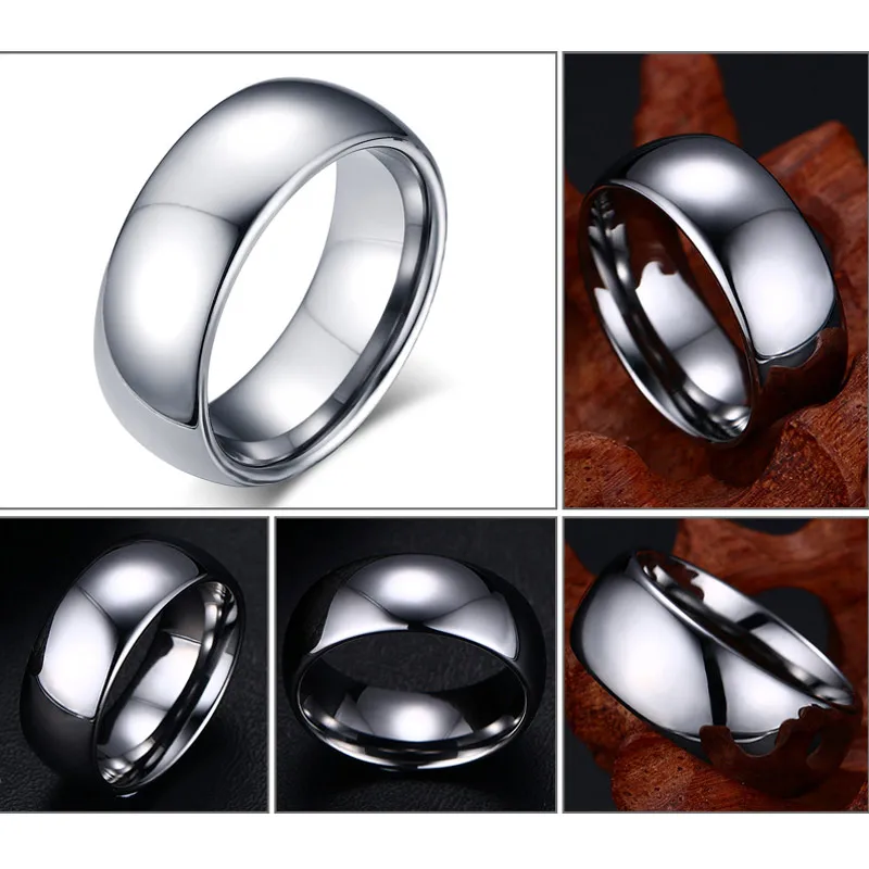 Vnox классический Для мужчин Кольца Вольфрам Свадебные Кольца для мужчина ювелирные изделия