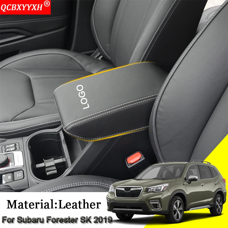 

Car Styling Pad Cover Leather Storage Protection Cushion Seat Armrest Box Pads Auto Accessories Fit For Subaru Forester SK 2019