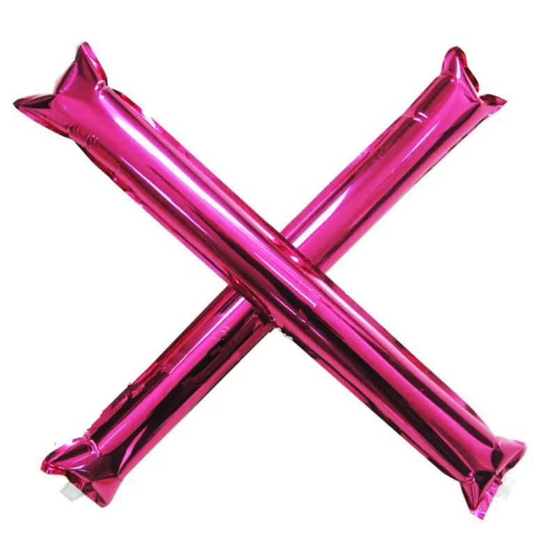 Новые красочные алюминиевые фольги надувные палочки Хлопушка концертный реквизит для болельщиков украшения на вечеринку дня рождения поставки свадьбы - Цвет: rosy