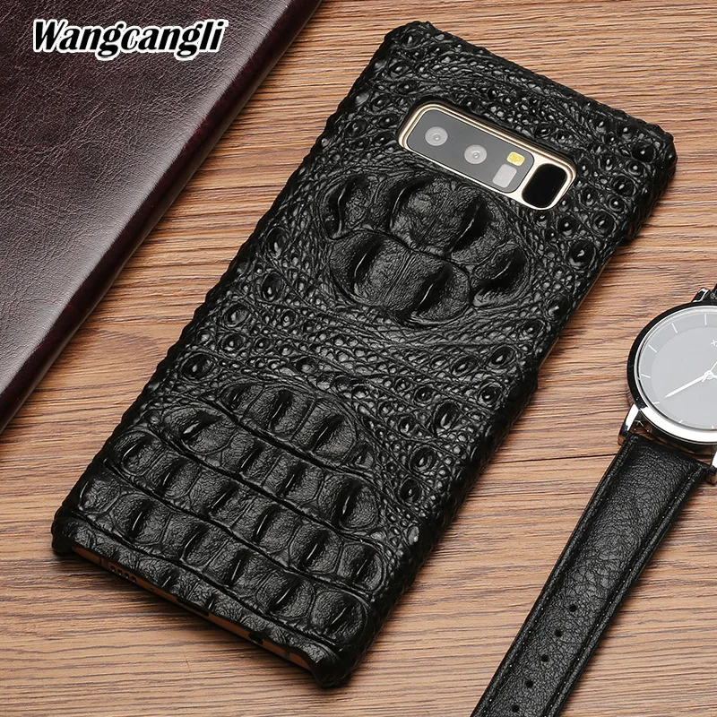 

Brand phone case for Samsung galaxy S8 crocodile pattern half-pack mobile phone protection case Cowhide Mobile phone back cover