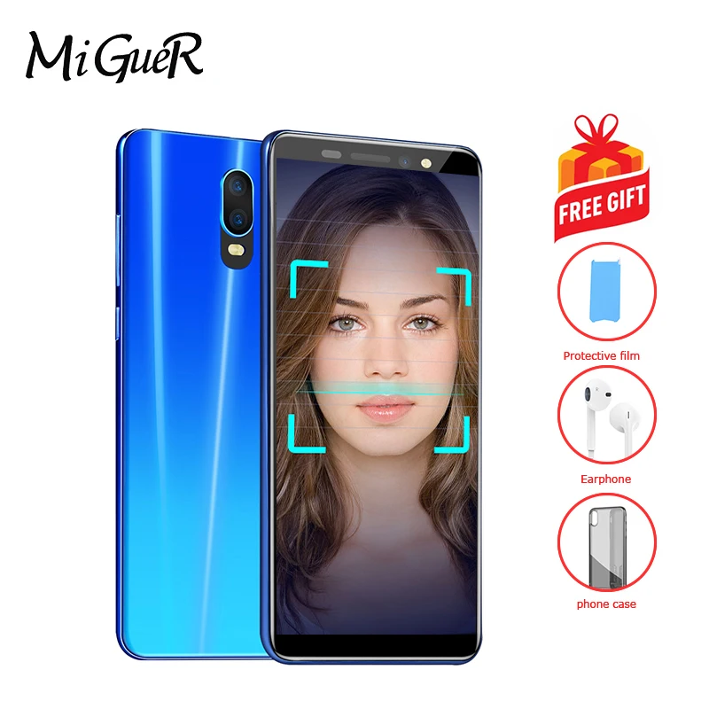 MiGueR R17 5,72 дюймовый полноэкранный мобильный телефон MTK6580 Android 6,0 четырехъядерный 1 ГБ ОЗУ 4 Гб ПЗУ 3800 мАч двойная карта WCDMA смартфон