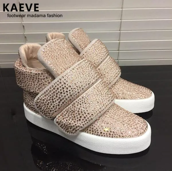 

Crystal Sneakers For Men 2019 Kaeve Designer Flat Shoes Casual Fashion Breathable Sport Shoe Man Mens Rhinestone Walking Studded