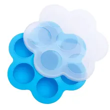 Large Square Ice Cube Mold Ice Cube Trays Silicone Seven-Hole Complementary Food Box Ice Box Storage Box