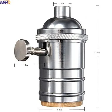 IWHD DIY ретро Edison E27 держатель лампы цоколь держатель промышленных Douille Soquete Винтаж E27 Разъем Держатель лампы установки