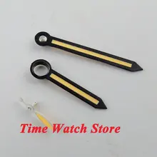 Светящиеся часы черного и оранжевого цвета, подходят для 6497 6498 ST36, серийные часы с ручным заводом H28