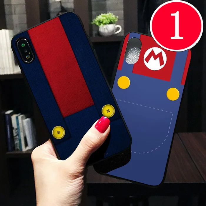 

Super Marios Clothes Shell Cover Case for Apple iPhone 10 X XS Max XR 6 6S Plus 7 8 Plus 5 5S SE