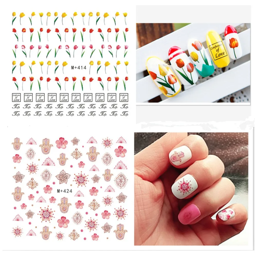 

New 5 sheet 20 types Korean Trend cartoon adhesive sticker nail sticker available at super low prices M+406-425