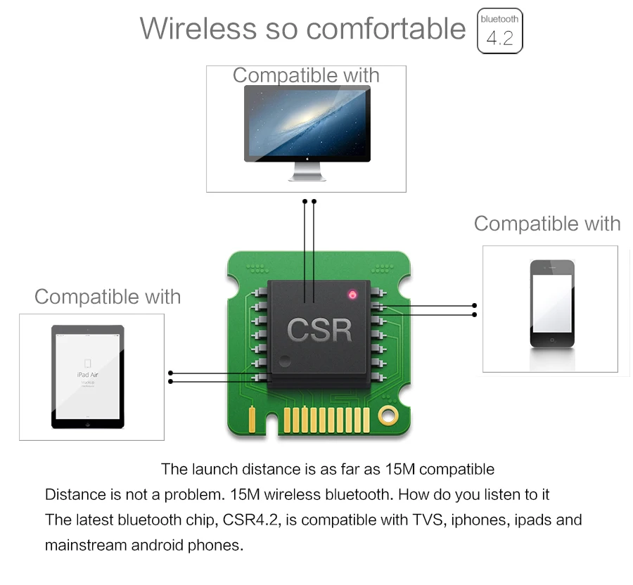 Беспроводная гарнитура с функцией активного шумоподавления, Bluetooth, стерео наушники с микрофоном, Hifi наушники, музыкальная гарнитура, поддержка FM, TF карта