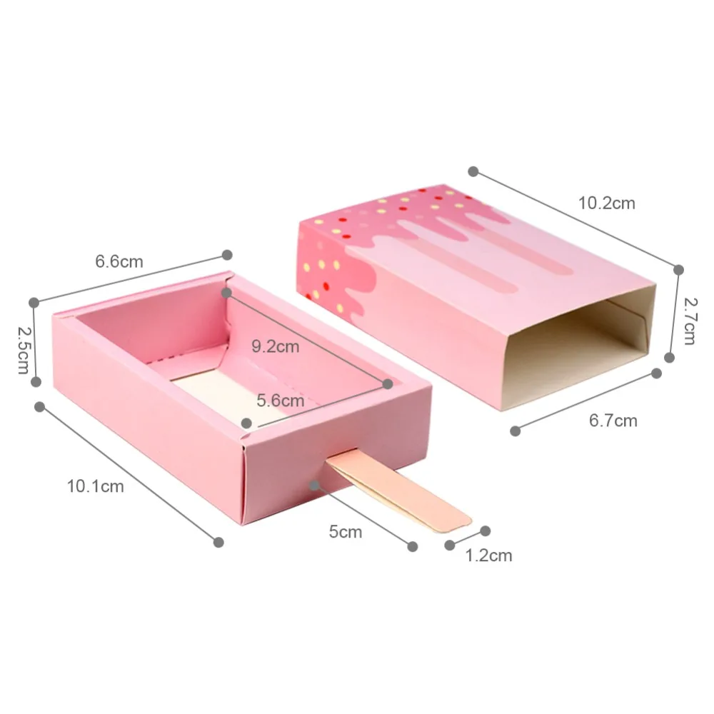 OurWarm 10 шт. самодельный Лед Крем Подарочная коробка развлечение для детского праздника коробки мультфильм эскимо коробка для конфет ящик сумка для угощений день рождения поставки