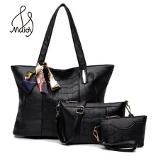 Capa de la Marca de la vendimia Mujeres Mensajero Bolsas de Hombro Bolsas de Cuero Compuesto Bolso de Conjunto de Bolsas De 3 Bolsos de piel de Serpiente Piel de Serpiente