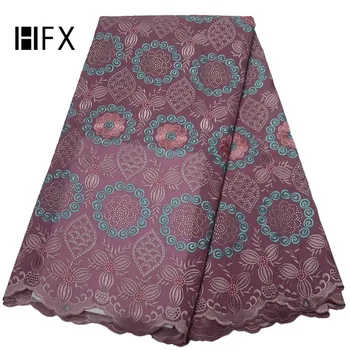 

HFX African Dry Lace Fabric Swiss Voile With Stones Swiss Cotton Lace 2019 High Quality Swiss Lace Fabric For Wedding Dress J270