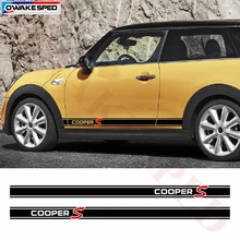 Pegatinas de vinilo a rayas de competición para MINI R56, R60, R61, F54, F55, F56, Cooper S, apto para 3-5 puertas