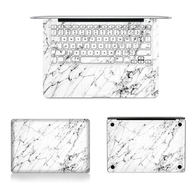 Белая мраморная серия, наклейка для ноутбука s для Macbook Air Pro retina 11 12 13 15, супертонкая защитная наклейка для ноутбука всего тела
