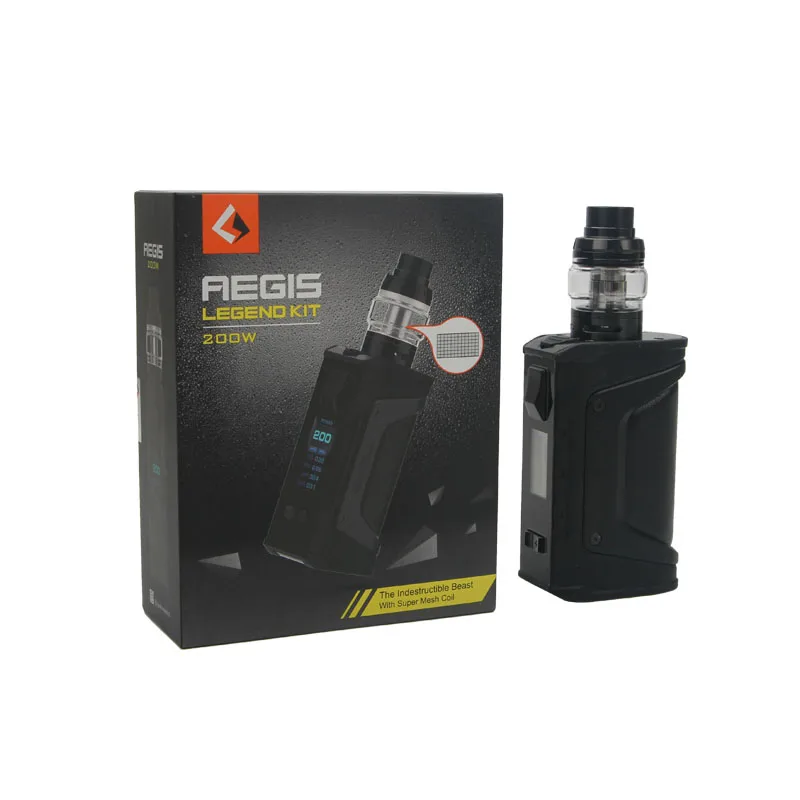  GeekVape Aegis Legend Kit 200W TC Box MOD New AS chipset Power by Dual 18650 batteries e cigs No Ba