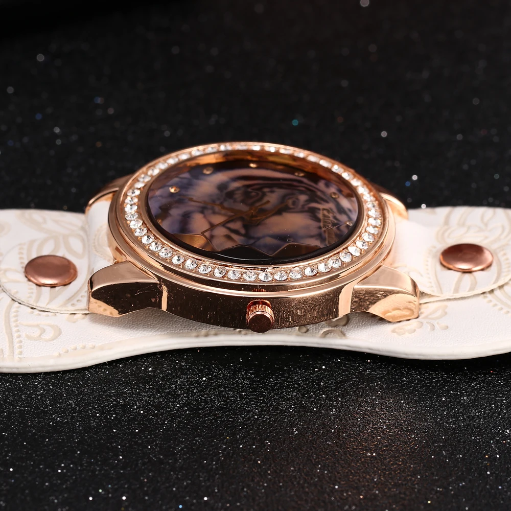 Женские часы в богемном стиле с тигром, женские повседневные часы с кожаным браслетом Montre Femme, женские часы Reloj Mujer horloges vrouwen