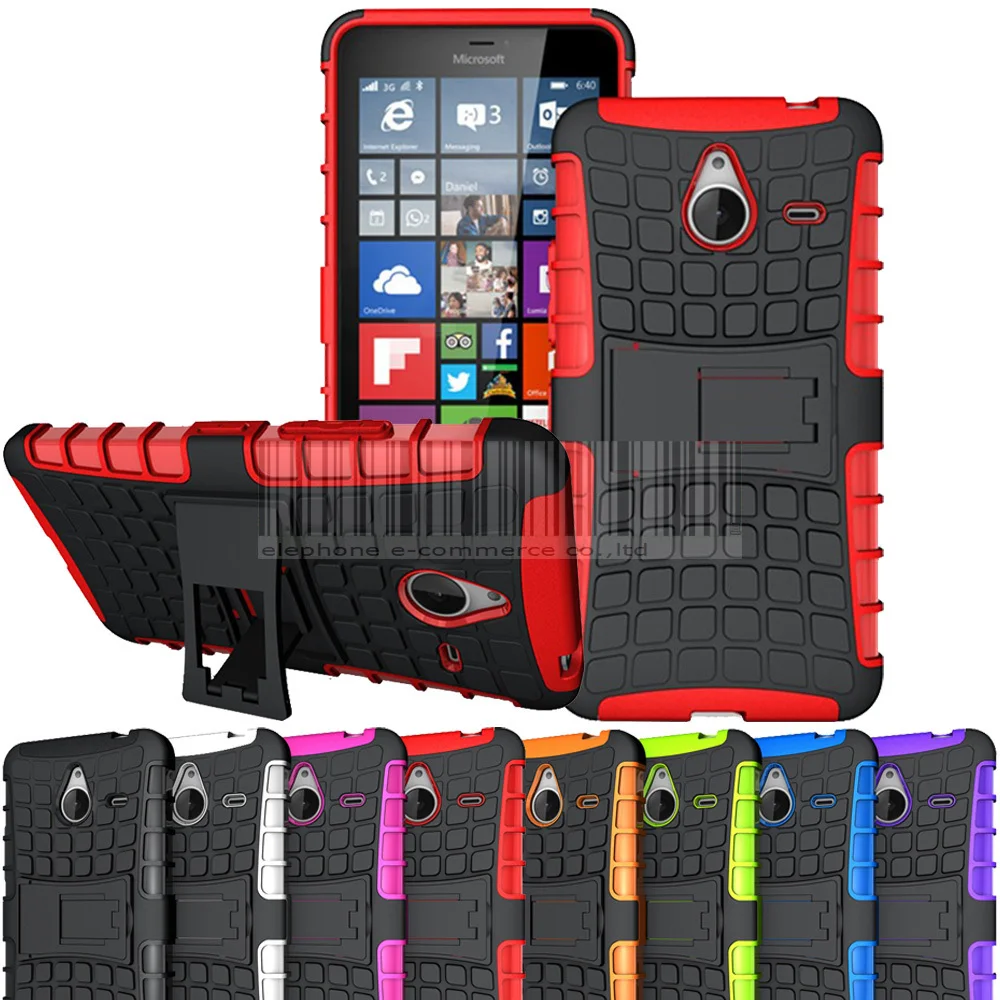 

Shockproof Hybrid Armor Case Hard TPU+PC Tough Cover With Kickstand For Microsoft Lumia 630 635 /730 735/640/640XL/650/950/950XL