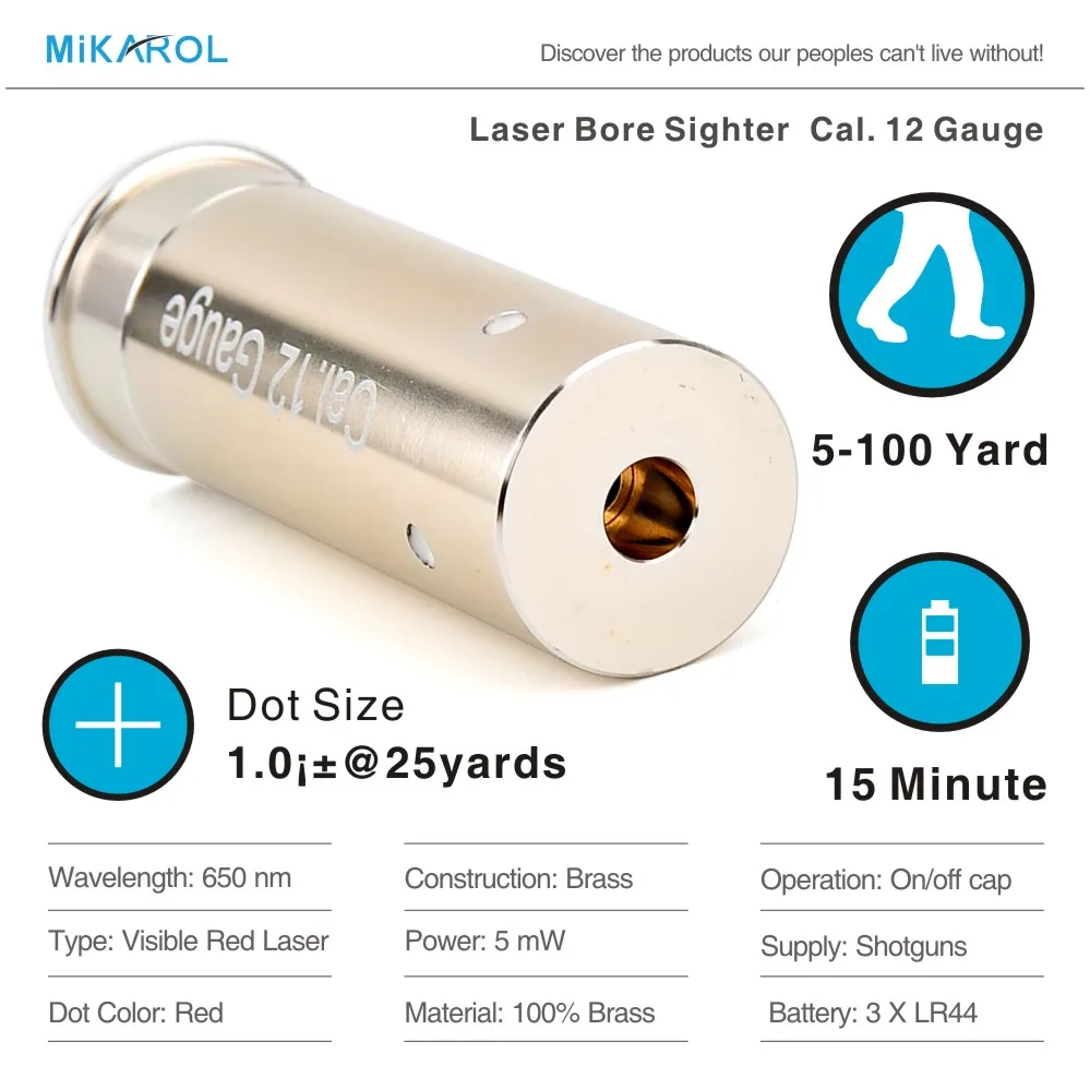 Buy 12 GAUGE 12 GA Cartridge Laser Bore Sighter