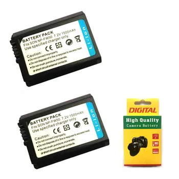 

2PCS 1500mAh NP-FW50 NP FW50 Camera Battery For Sony NEX-7 NEX-5N NEX-5R NEX-F3 NEX-3D Alpha a5000 a6000 DSC-RX10 Alpha 7 a7II