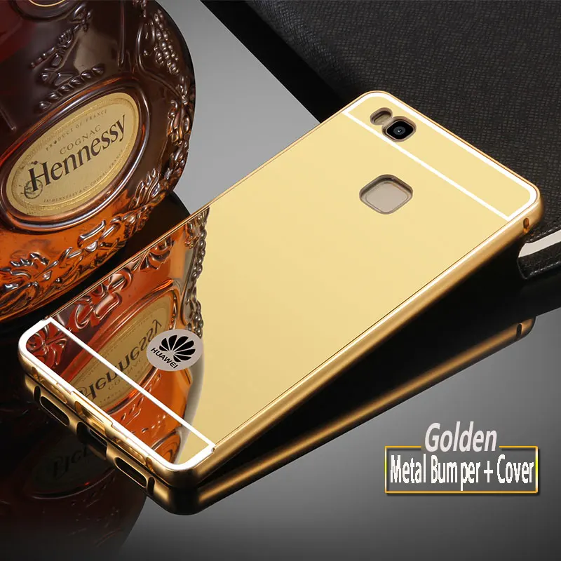 Роскошный Алюминиевый чехол для телефона huawei P9 Lite, металлический бампер, зеркальная Пластиковая Задняя Крышка, защитный чехол для huawei P9 Lite, чехол s 5,5 дюйма