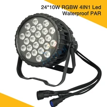 24 шт.* 10 Вт RGBW 4в1 Led водонепроницаемый прожектор для вечеринок Led Par может Professional наружное переносное освещение