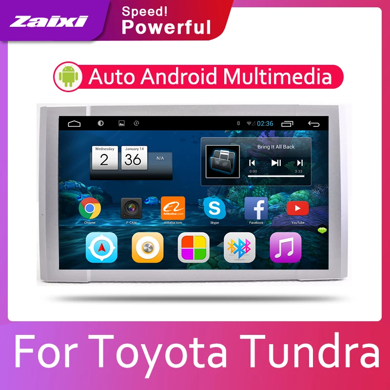

ZaiXi Car Android System 1080P IPS LCD Screen For Toyota Tundra XK50 2014~2019 Car Radio Player GPS Navigation BT WiFi AUX