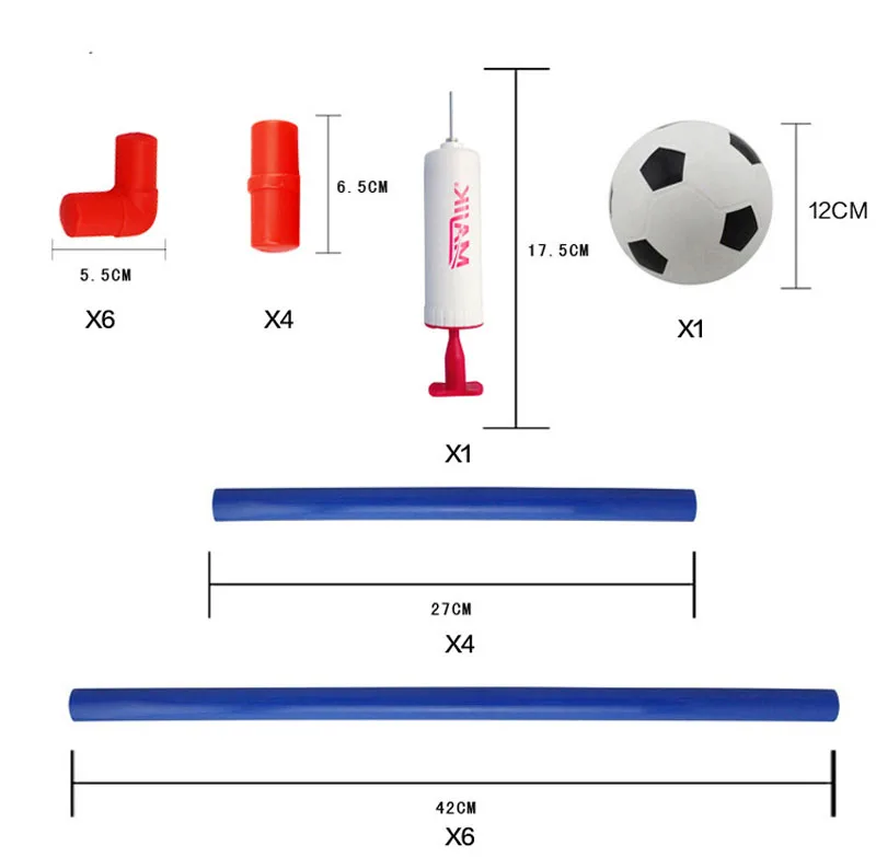 Greatest  Indoor Large Size Portable Assembled Football Toy Set with Ball Baby Sports Toy Soccer Gate Outdoor