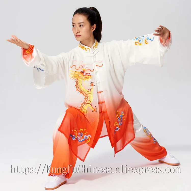 Китайская одежда Taichi униформа кунг фу боевые искусства костюм цигун Taijiquan для