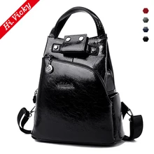 Vintage Women Backpack Black School Bags Teenage Girls Shoulder Bag Female PU Leather Backpacks Mochilas Mujer 2019 Bagpack joypessie brand vintage backpack mochilas travel pu leather backpack women backpacks for teenage girls school bags