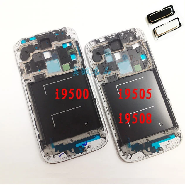 

For Samsung Galaxy S4 I9500 I9505 Original Mobile Phone Bezel LCD Plate Housing Front Middle Frame With Home Button Key
