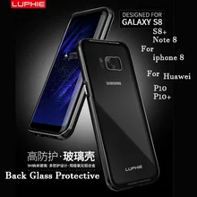 Luphie Brand Aluminum Metal Frame Case Back Cover for Samsung Galaxy S8 S8 Plus note 8