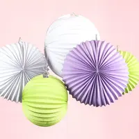 19 см плиссе в гармошку бумажный фонарь s арбуз Фонарь Свадебная вечеринка День рождения душ домашний декор события - изображение