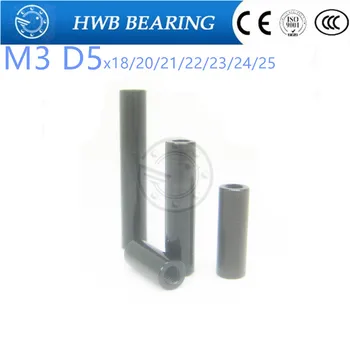 

10PCS M3 x 18mm 20mm 21mm 22mm 23mm 24mm 25mm M3 od=5mm Black Aluminum alloy Standoff/Spacer Stud Fastener aluminum column