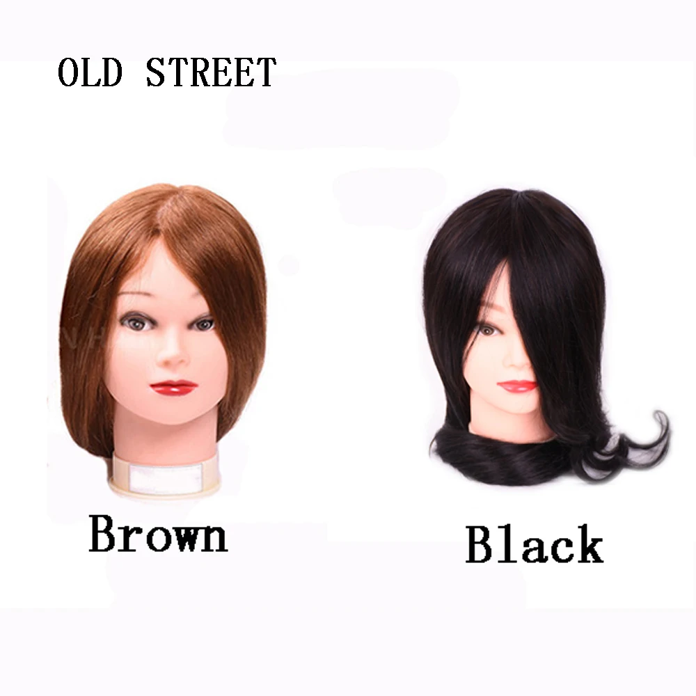 

Hairstyles Training Manikin Heads 22inch Mannequin Head 70% Human Hair + 30% Synthetic Hair Perm Hair For Hairdresser Styling