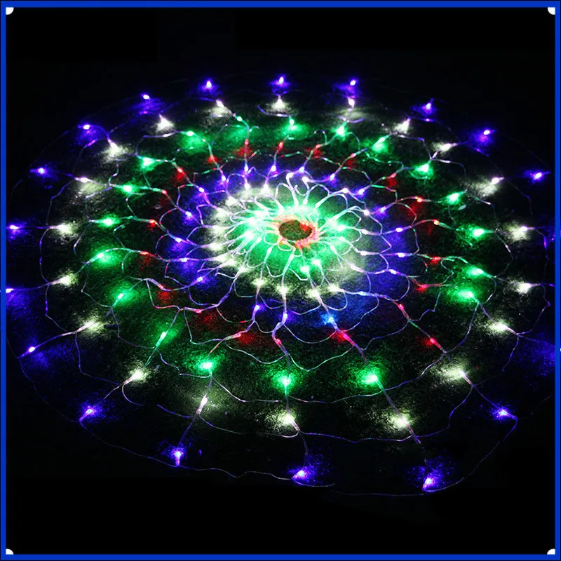 

LED Spider Net 1.5m 160Leds 8 Flash Modes AC220V/110V Colorful RGB LED Net String Light Christmas Party Wedding Ceremony Lights