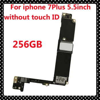 

For Apple A10 IOS System motherboard for iphone 7 Plus 256GB unlocked mainboard without touch ID for iphone 7Plus Clean iCloud