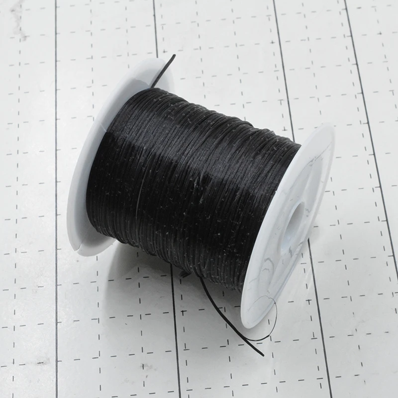 Черный 10 м/рулон красочный эластичный Канатный шнур кристалл шнур для изготовления ювелирных изделий Бисероплетение проволока для браслетов рыболовная нить веревка