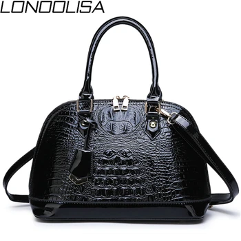 

LONOOLISA Fashion Alligator Shell Bags For Women 2019 Luxury Handbags Women Bags Designer Ladies Shoulder Hand Bags Sac A Main