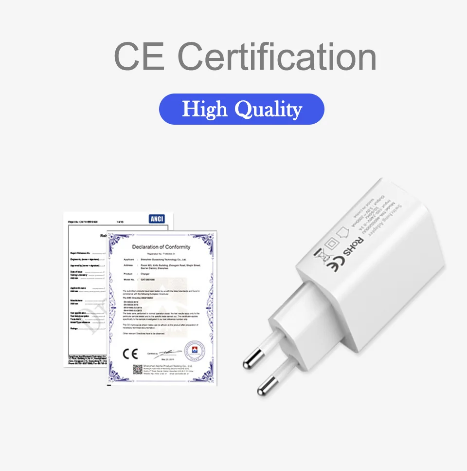 5V2A USB Wall Charger EU Adapter Plug Travel In Europe Mobile Phone For iphone X877S66S5s5cSE Samsug s8 s9  (2)
