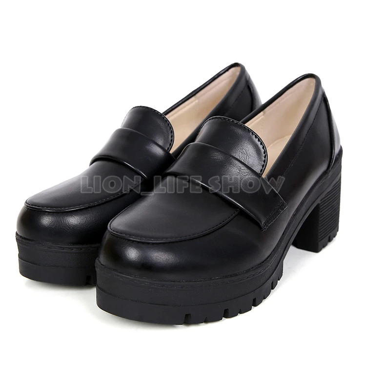 Универсальная обувь для девочек; обувь для школьниц в японском стиле; обувь на блочном каблуке; обувь для костюмированной вечеринки