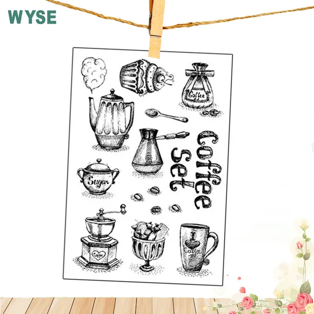 Buy Clear Stamp Coffee Set Drinking glass Clear Stamp