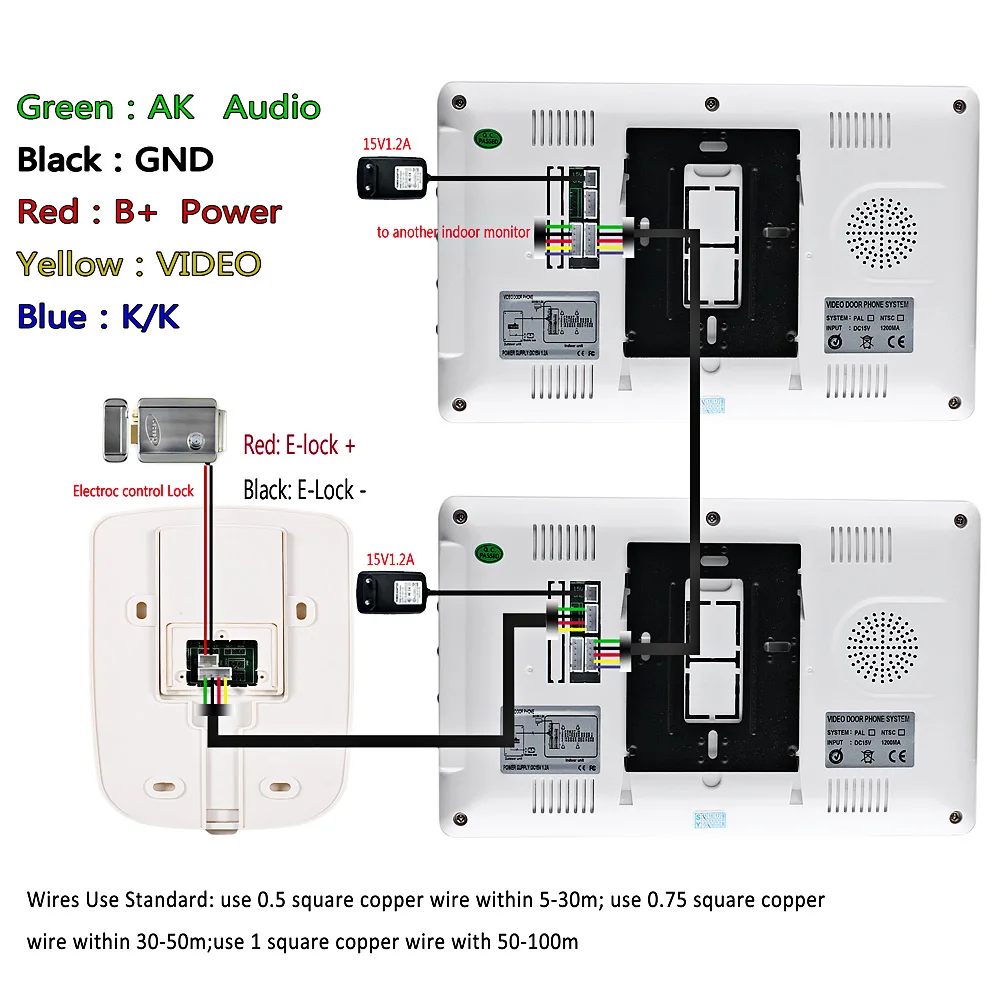 SY812MKW11 7 дюйм(ов) TFT экран Hands Free видео домофон дверной звонок IntercomN монитор вид наружной громкой связи домофон