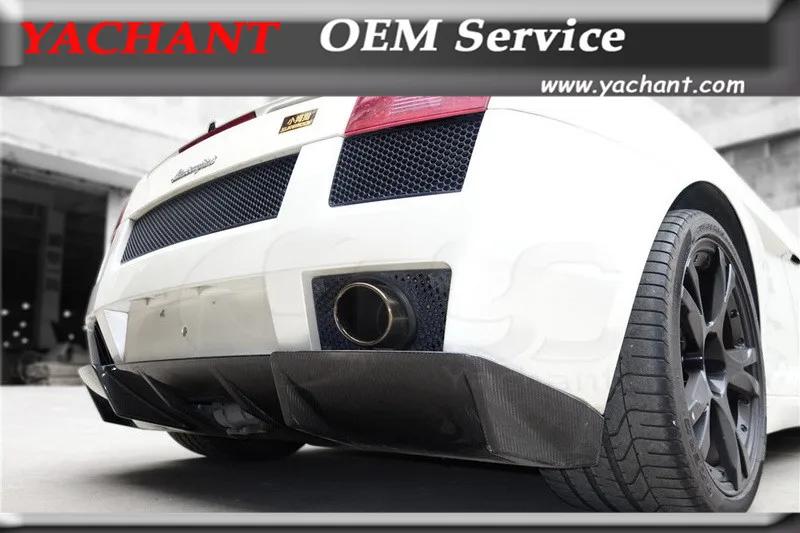 

Car-Styling Carbon Fiber Rear Bumper Diffuser Fit For 2003-2007 Gallardo DM Style Rear Diffuser